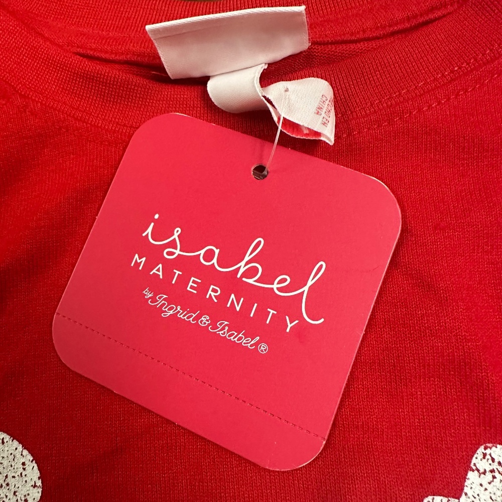 Santa baby maternity red sweater